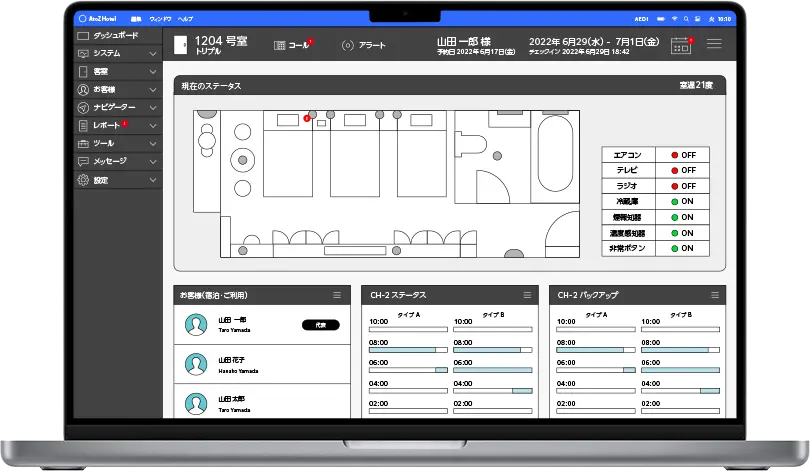 Hotel Okayama Management Dashboard UI/UX Design