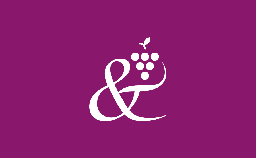 And Logo Mark - White on Purple Background