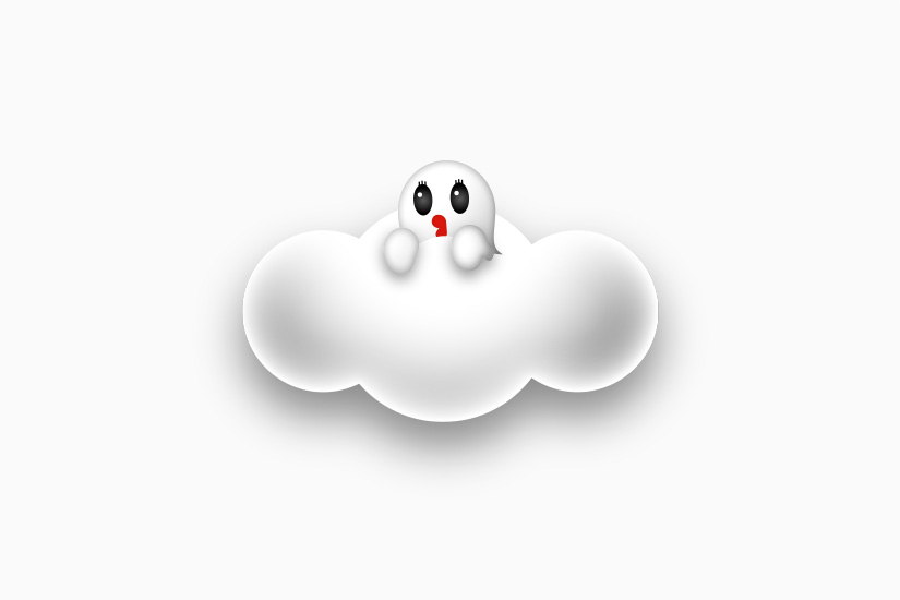 Ghost 2048 Character (Ghost in the Cloud)