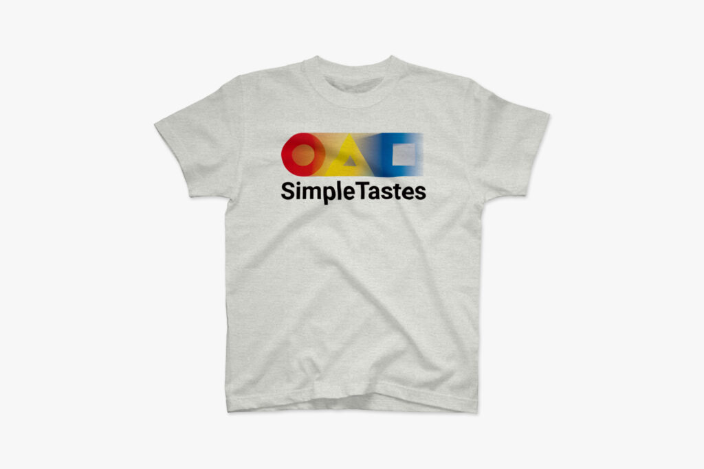 シンプルテイスト グラデーションロゴTシャツ アッシュ