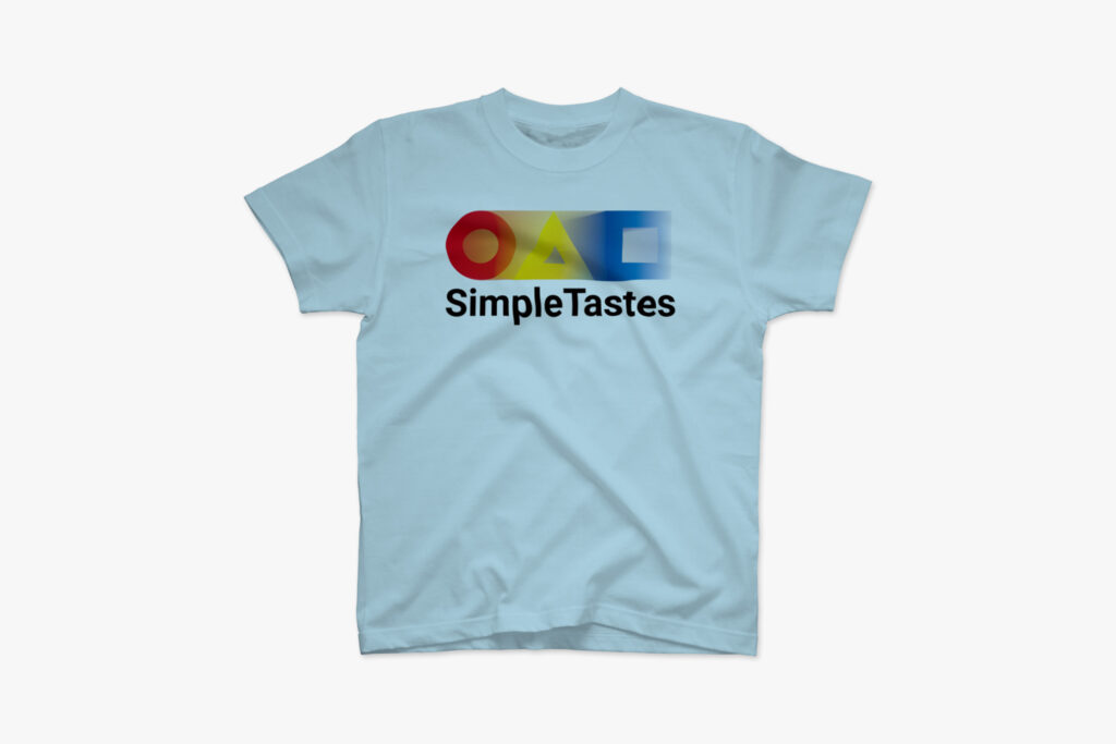 シンプルテイスト グラデーションロゴTシャツ ライトブルー