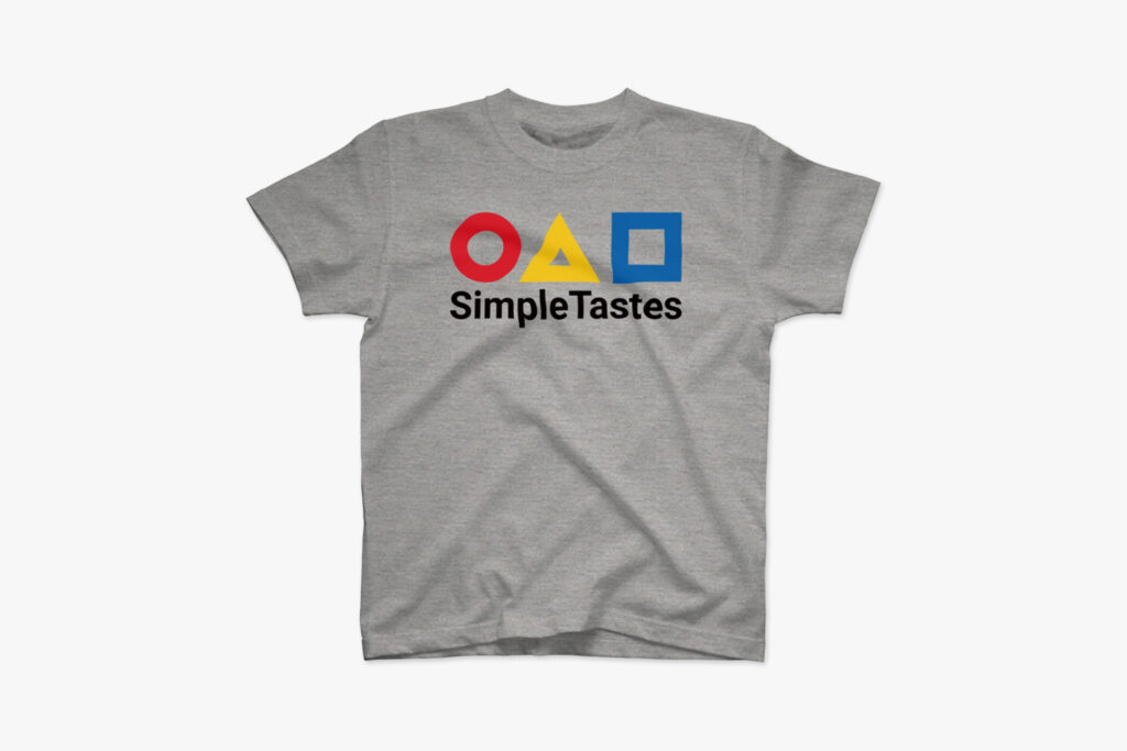 シンプルテイスト オリジナルロゴTシャツ ミックスグレー