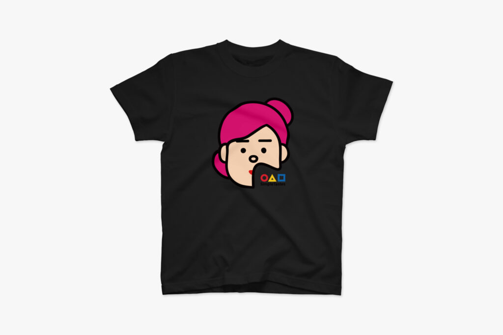 シンプルテイスト ペルソナ"A Young Girl"Tシャツ ブラック