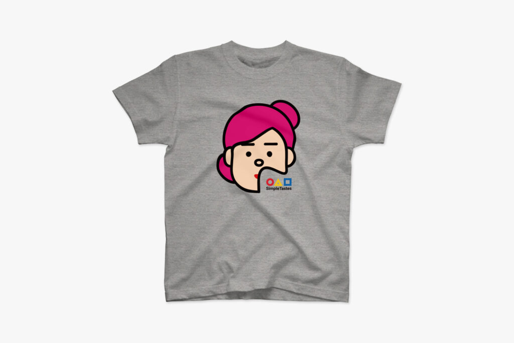 シンプルテイスト ペルソナ"A Young Girl"Tシャツ ミックスグレー