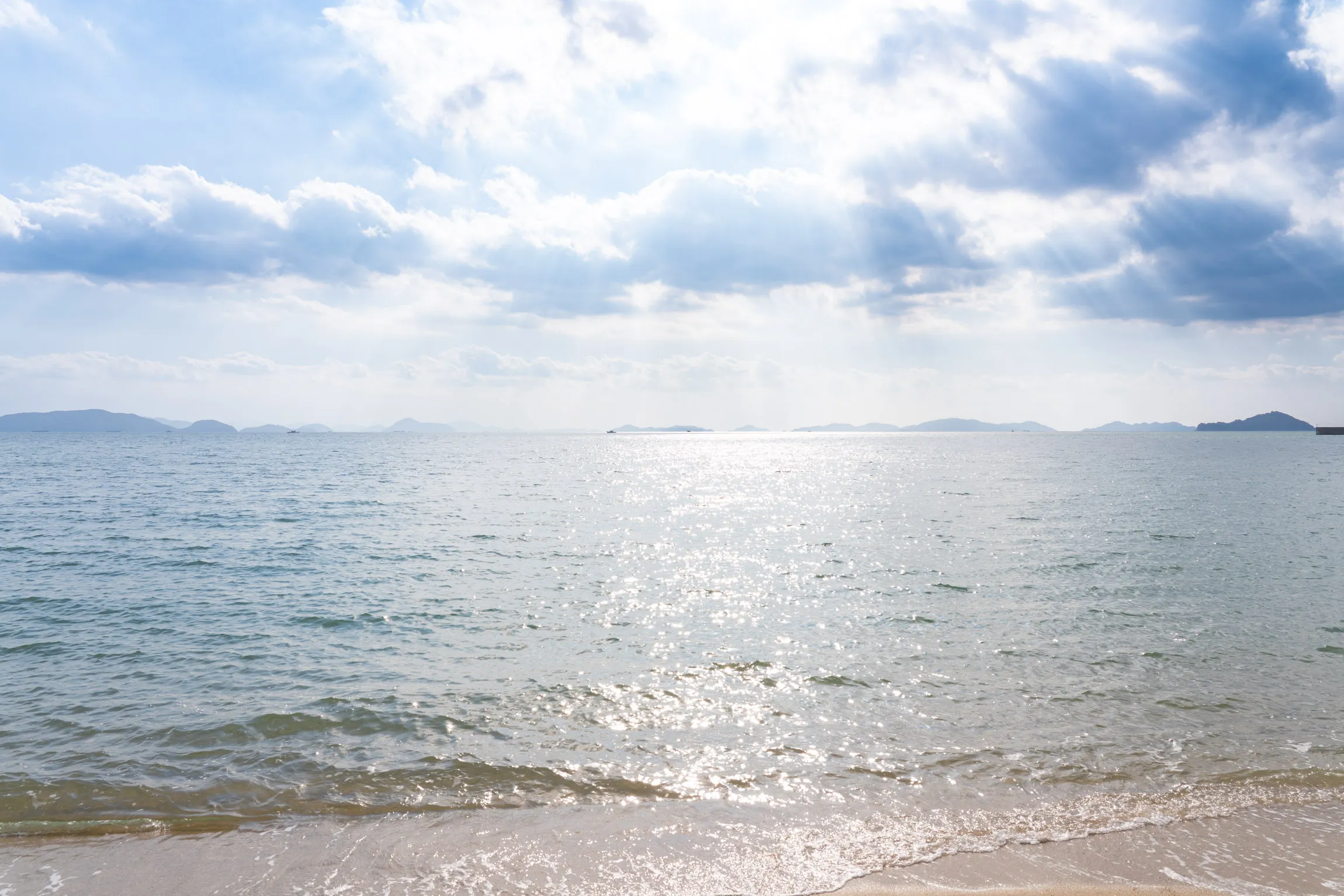 沙美海岸から見る瀬戸内海