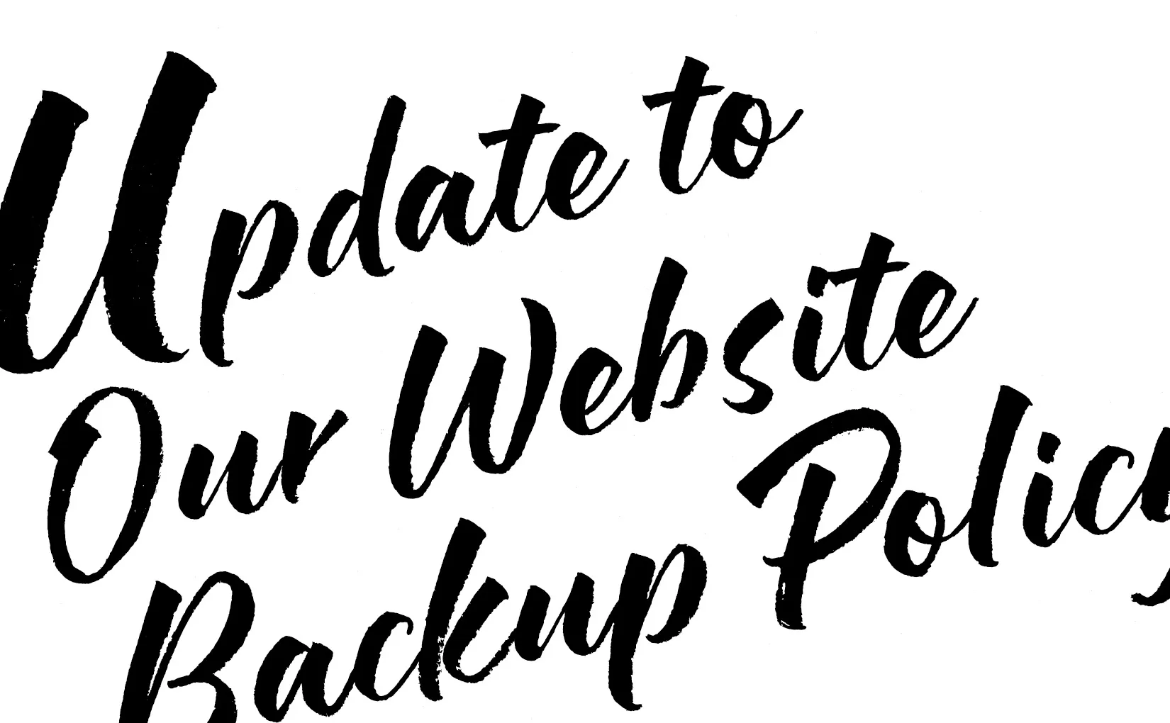 Update to Our Website Backup Policy