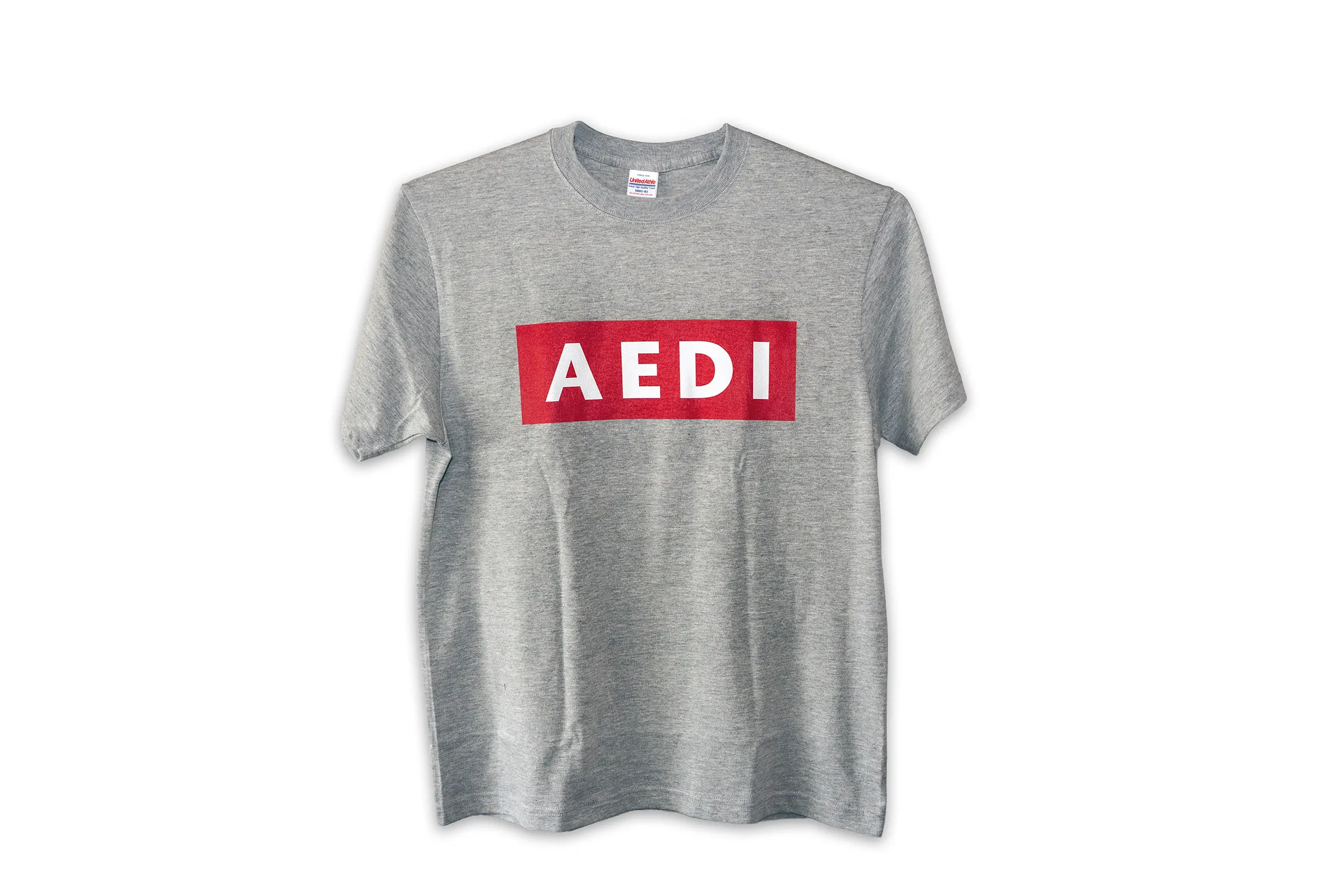 AEDI ロゴ Tシャツ ミックスグレー